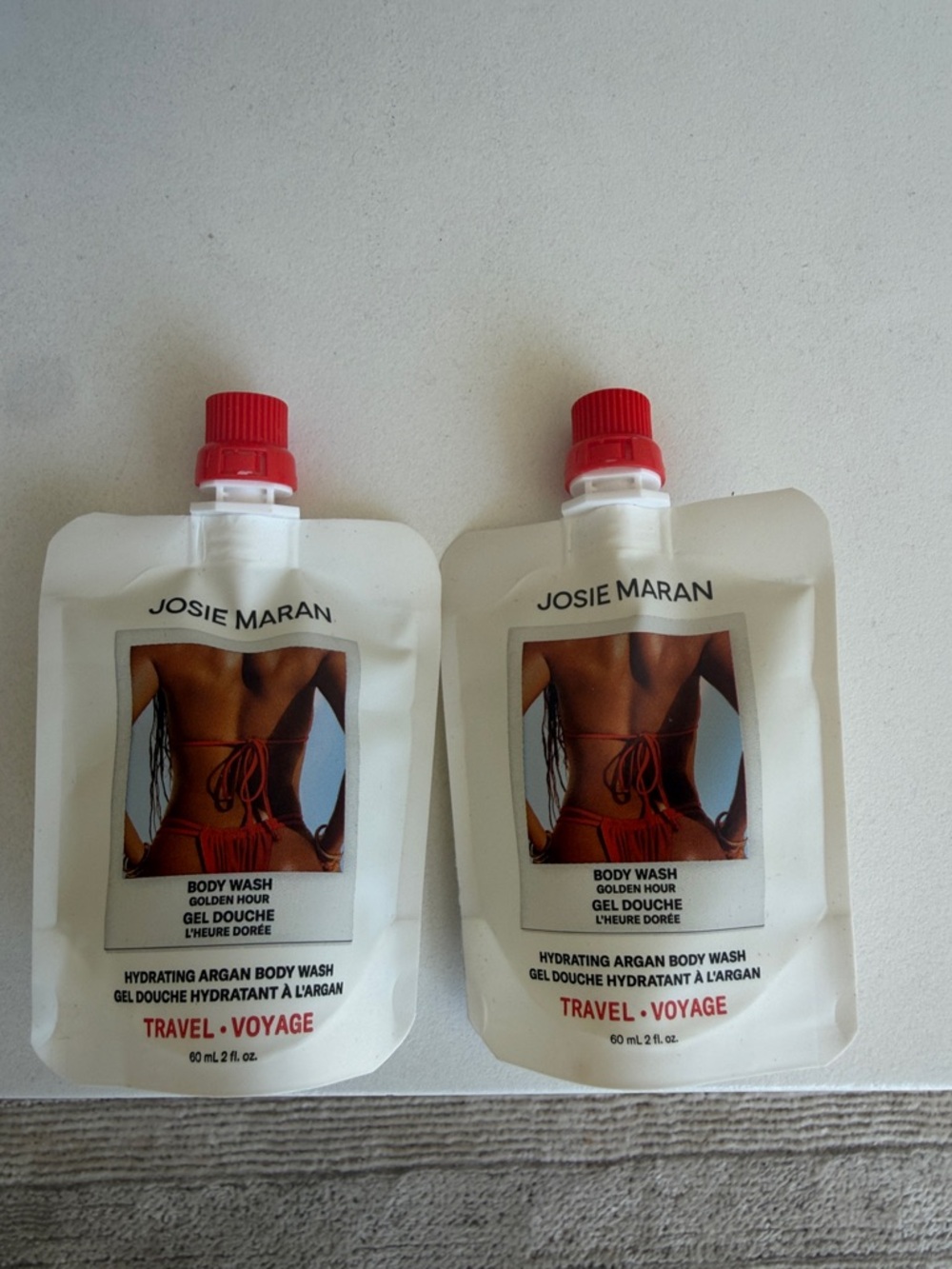 2 Josie Maran Whipped Argan  Body Wash- Golden Hour